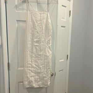 Alex Mill “Rose” White Linen Midi Dress